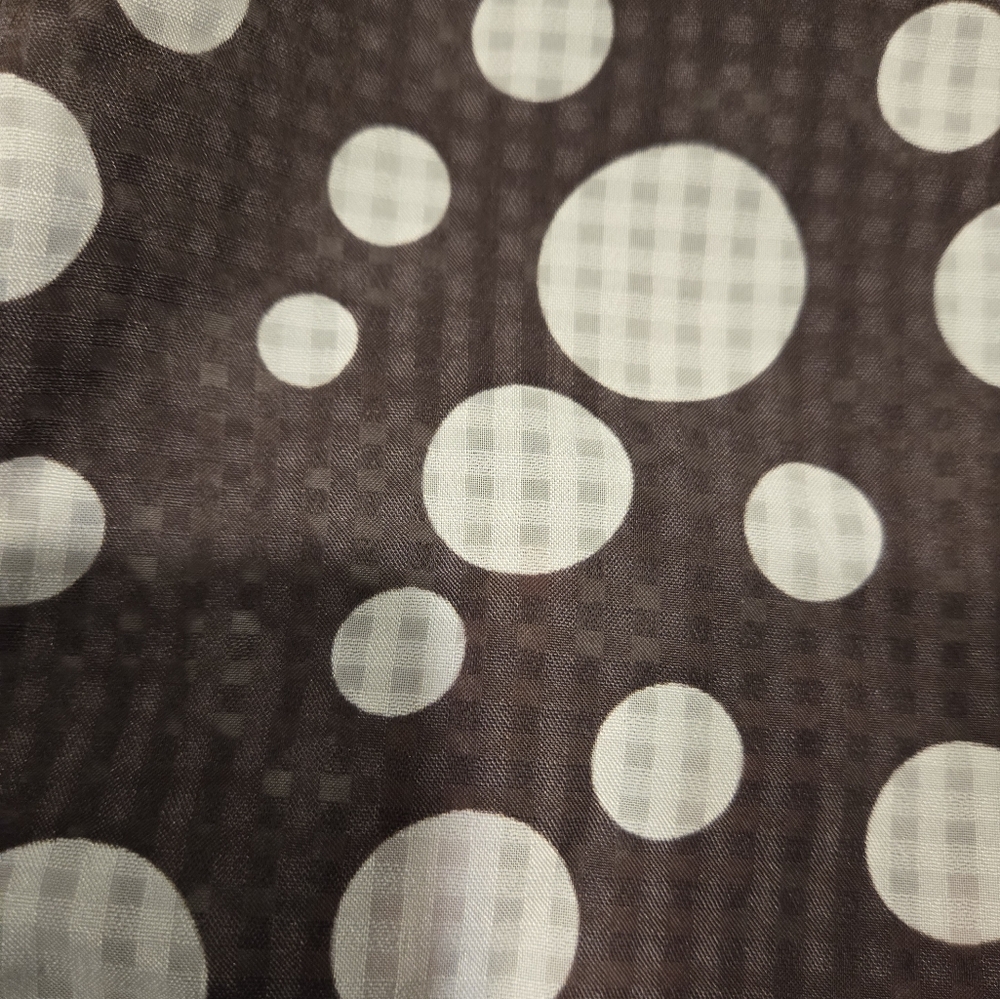 Good Used Sandra Ingrish & Co Sheer Brown/White Polka Dot Sleeveless Top Size XS - Picture 2 of 9